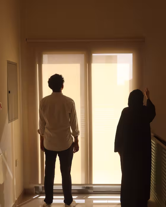 Premium window blinds collection installed across a Dubai villa — roller, aluminum and motorized blind systems