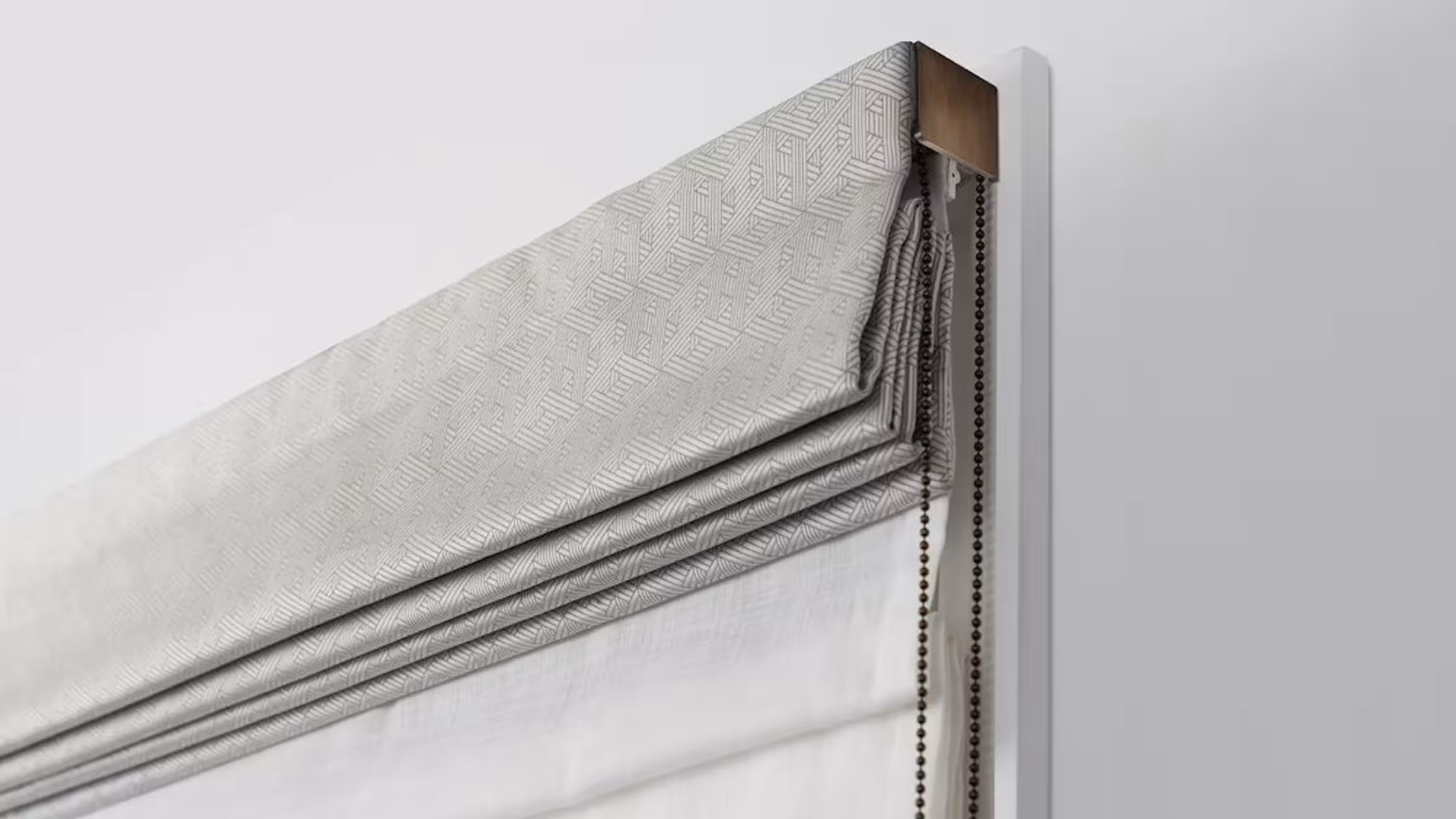 Luxury manual Roman blinds with chain in Dubai villa