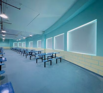 Etqan Global Academy Qatar — classroom roller blind installation Creative Vision