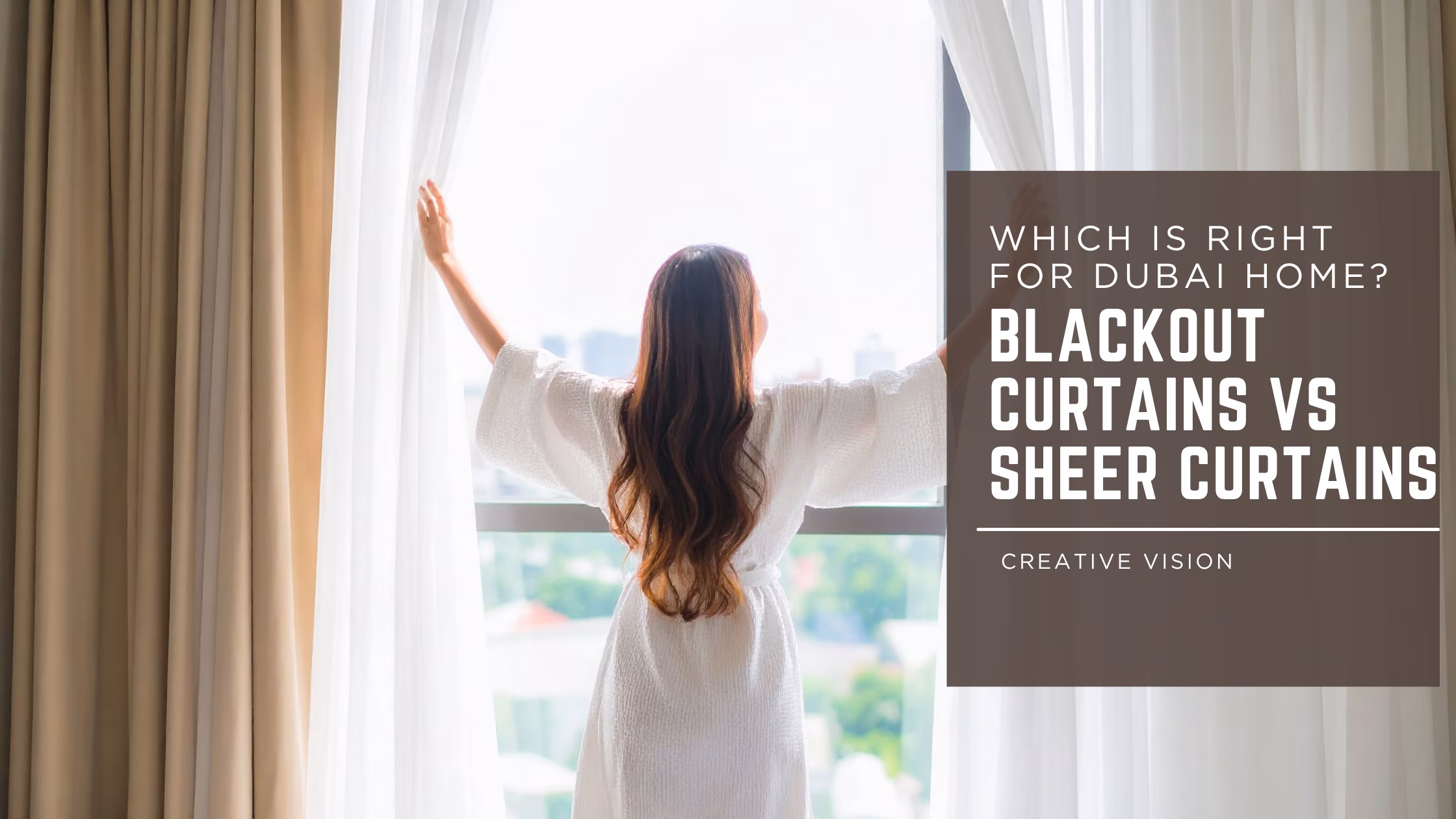 Luxury blackout and sheer curtains in Dubai luxury apartments