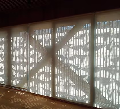 Expo 2020 Polish Pavilion Dubai — decorative sheer blind installation Creative Vision
