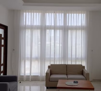 Residential villa Dubai — sheer curtains installation Creative Vision