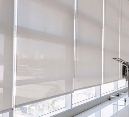 Canadian Embassy Qatar — precision roller blind installation Doha Creative Vision