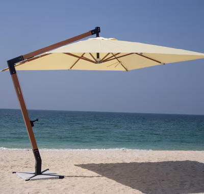 Model C017.1 Big large cantilever umbrella 360 rotation — 3.5×3.5m square commercial grade Dubai resort