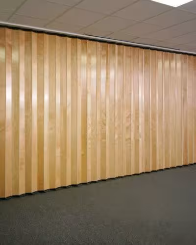 Maple colored pvc folding door used as space devider in sharjah